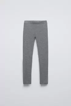 Шерстяные леггинсы ZARA, серый мергель