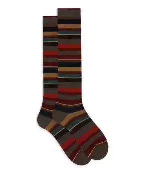 Шерстяные носки в полоску Gallo, мультиколор