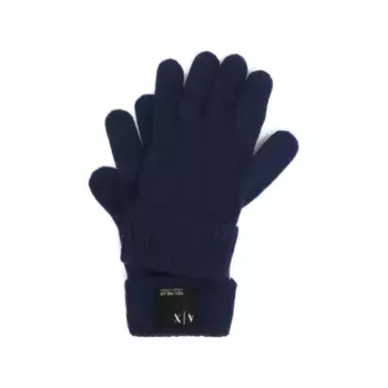 Шерстяные перчатки Armani Exchange, синий