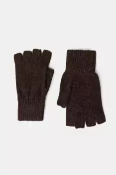 Шерстяные перчатки без пальцев Answear Lab, коричневый