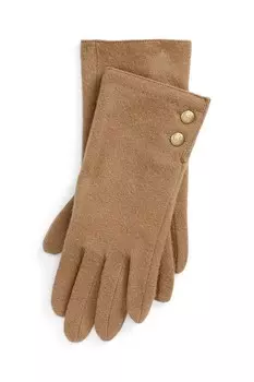 Шерстяные перчатки Lauren Ralph Lauren, бежевый