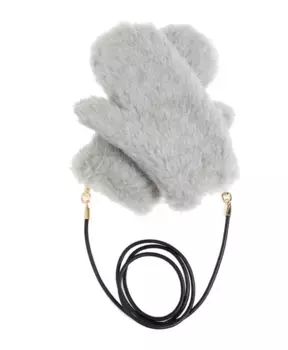 Шерстяные перчатки Max Mara, серый