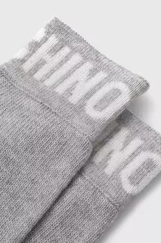 Шерстяные перчатки Moschino, серый