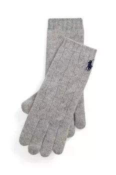 Шерстяные перчатки Polo Ralph Lauren, серый
