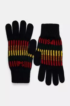 Шерстяные перчатки Ps Paul Smith, темно-синий