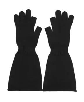 Шерстяные перчатки в стиле aw24 Rick Owens, черный
