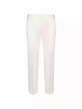 Шерстяные прямые брюки Dolce&Gabbana, белый
