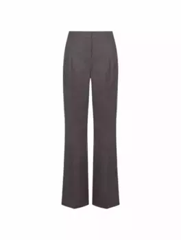 Шерстяные прямые брюки LouLou de Saison, серый