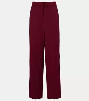Шерстяные прямые брюки Stella McCartney, Jazzberry