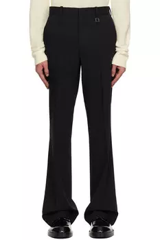 Шерстяные прямые брюки Wooyoungmi, черный