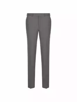 Шерстяные прямые брюки Zegna, серый