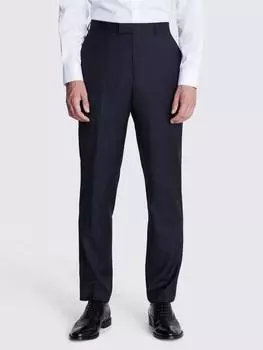 Шерстяные саржевые костюмные брюки обычного покроя Moss, угольный