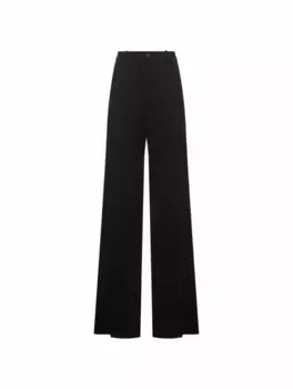 Шерстяные широкие брюки Balenciaga, черный
