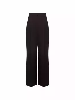 Шерстяные широкие брюки Brunello Cucinelli, черный