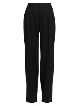 Шерстяные широкие брюки Dolce&Gabbana, цвет nero