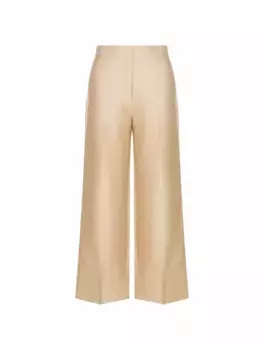 Шерстяные широкие брюки SANDBEIGE, бежевый