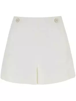 Шерстяные шорты Chlo с пуговицами, белый