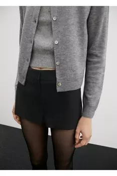 Шерстяные шорты Mango, серый