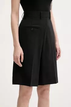 Шерстяные шорты Mm6 Maison Margiela, черный