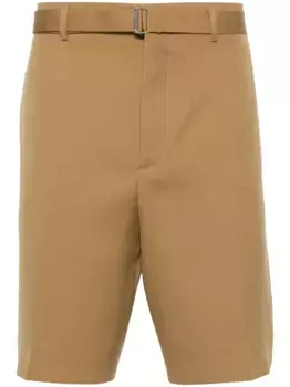 Шерстяные шорты со складками Lanvin, коричневый