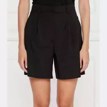 Шерстяные шорты стандартного кроя Max Mara, черный