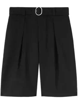 Шерстяные шорты строгого кроя JIL SANDER, черный