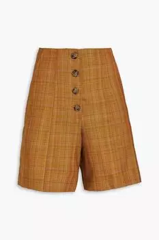 Шерстяные шорты в клетку PAUL SMITH, коричневый