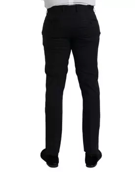 Шерстяные строгие мужские брюки Dolce & Gabbana Slim Fit, синий