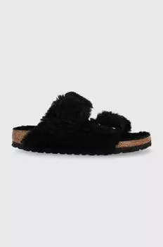 Шерстяные тапочки из овчины Arizona BB Birkenstock, черный