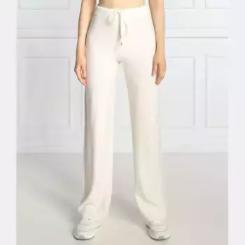 Шерстяные трикотажные брюки свободного кроя с добавлением шелка и кашемира Peserico, бежевый