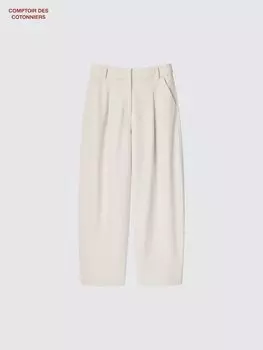 Шерстяные трикотажные брюки Uniqlo, цвет 01 белый
