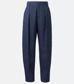 Шерстяные укороченные брюки Drill Bottega Veneta, Dark Indigo