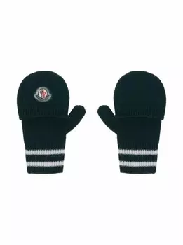 Шерстяные варежки Moncler, зелёный