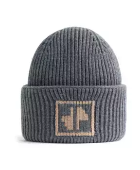 Шерстяные вязаные шапки Patou, серый