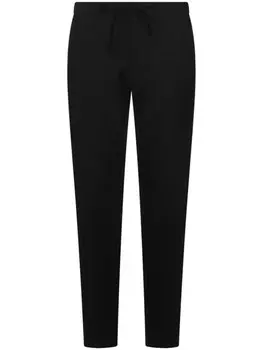 Шерстяные зауженные брюки Canali, черный