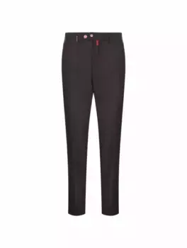 Шерстяные зауженные брюки Kiton, серый