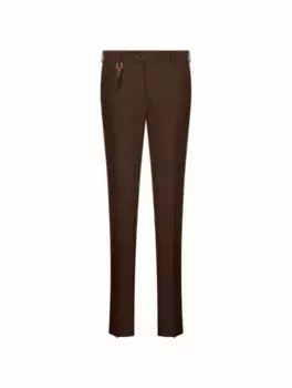 Шерстяные зауженные брюки Marco Pescarolo, коричневый