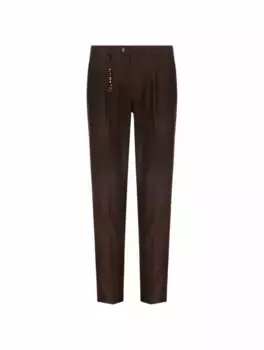 Шерстяные зауженные брюки Marco Pescarolo, коричневый
