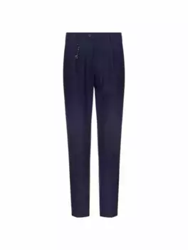 Шерстяные зауженные брюки Marco Pescarolo, тёмно-синий