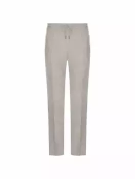 Шерстяные зауженные брюки Zegna, серый