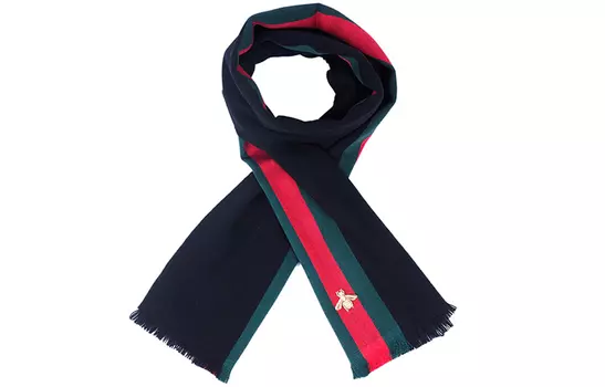 Шерстяный вязаный шарф унисекс для пар GUCCI