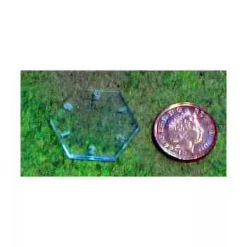 Шестигранное основание с номерами механизмов — 25 мм A/F (12), Terra-Base Clear Acrylic Miniature Bases (Sally 4th)