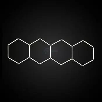 Шестигранное светодиодное освещение - набор из 4 серий - 15000лм - 143Вт - 6500К - 96 x 328 см LED-IT Bee