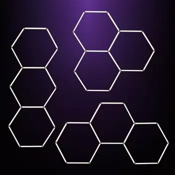 Шестигранное светодиодное освещение V2 - комплект 3GRID XL LED-IT Bee