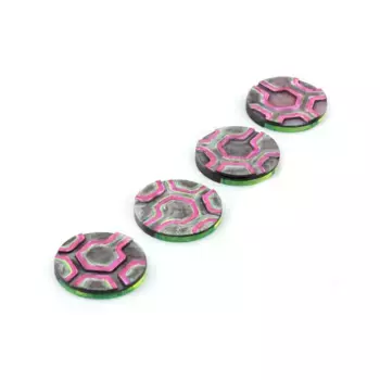 Шестигранные подставки L, 40 мм – флюро-зеленый, Miniature Bases (Battle Kiwi)