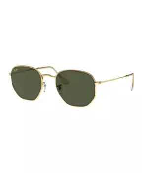 Шестиугольные металлические солнцезащитные очки Ray-Ban, желтый