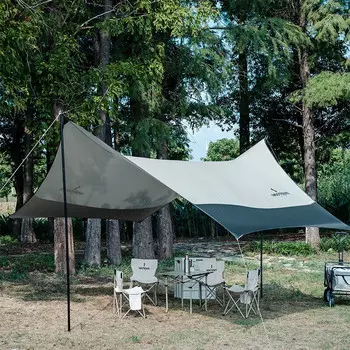 Шестиугольный навес Hodtown, уличный солнцезащитный козырек, солнцезащитный и непромокаемый тент для кемпинга, навес для моря и неба