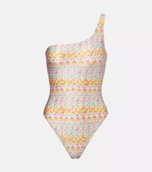 Шеврон купальник Missoni, Multicolor Micro Chevron