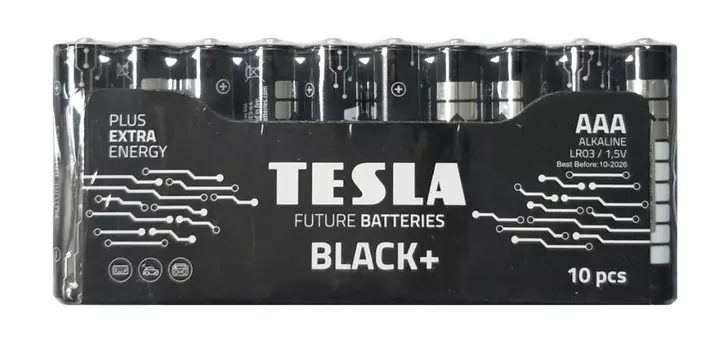Щелочная батарея Tesla Black+ LR03 F10 1,5В 10 шт. Hedo