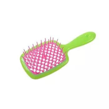 Щетка для расчесывания Janeke Superbrush, зеленая — фуксия 86SP226 VER-FUX, Inna marka